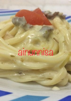 Foto resep Simple creamy fettucini