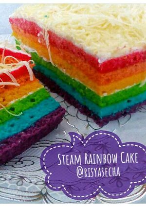 Foto resep Steam Rainbow Cake