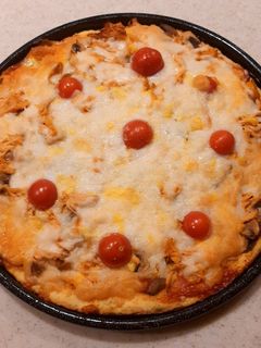 عکسی از دستور پیتزا مرغ و قارچ