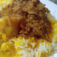 A picture of Beef biryani.