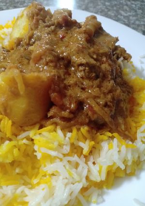 A picture of Beef biryani.