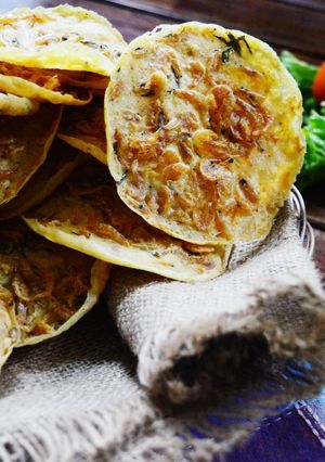 Foto resep Peyek Rebon Bulat Renyah Tanpa Cetakan  dan Anti Gagal