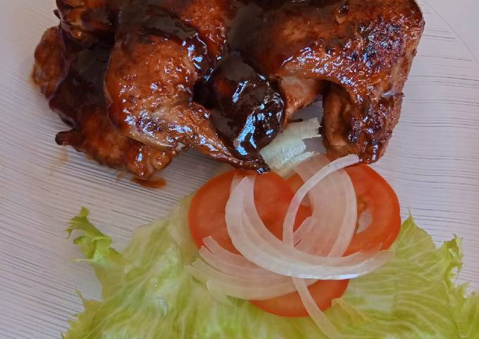 Spicy chicken wings in Worcestershire sauce. #charityrecipe