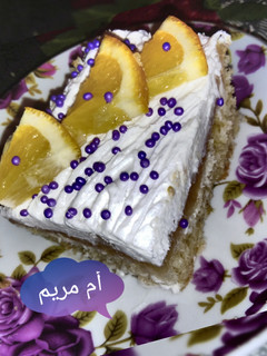 صورة لوصفة كيكة بالبرتقال