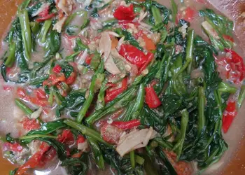 Masakan Unik Kangkung Sambal Terasi Ulek Gurih Mantul