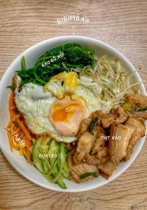 Hình của món Cơm Trộn Hàn Quốc.