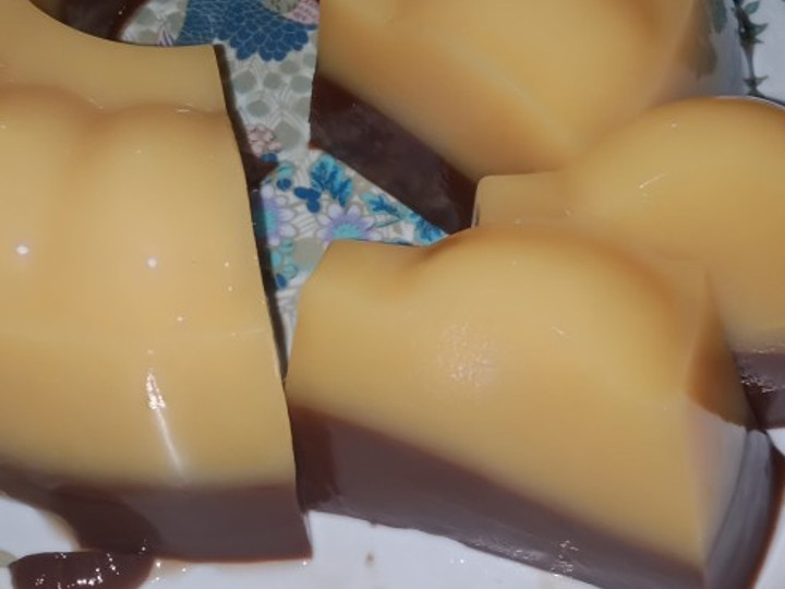 Resep Pudding mangga lapis cokelat Ekonomis Untuk Jualan