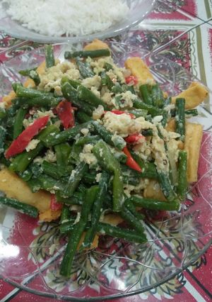 Foto resep tumis kacang panjang w/ tahu