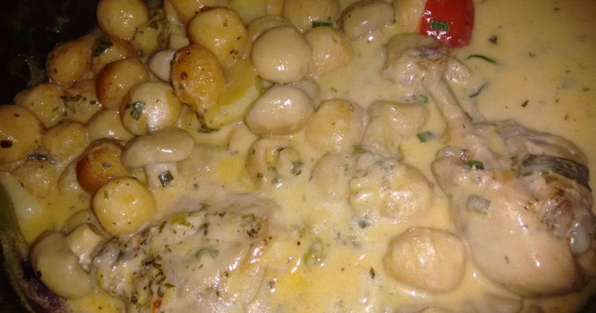 Pollo Al Verdeo Con Champignon Receta De Natalia Denise Cookpad