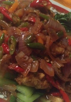 Foto resep Pokcoy ayam krispy saos teriyaki