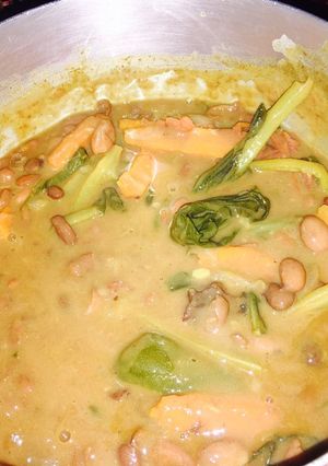 A picture of Feijoada with beef.