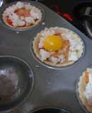 Baked Quail Eggs with Haloumi