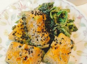 Foto resep Salad kabocha horenso dengan citarasa wijen