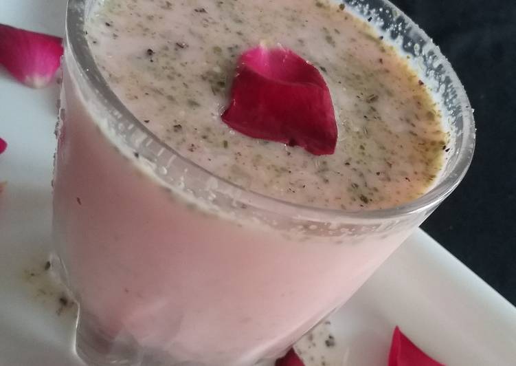 Easiest Way to Prepare Super Quick Homemade Strawberry thandai