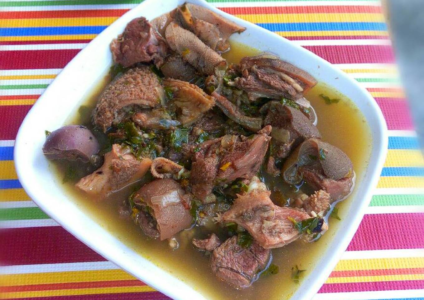 Goat meat pepper soup