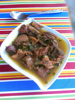 A picture of Goat meat pepper soup.