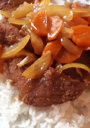 A picture of Chicken Katsu Curry.