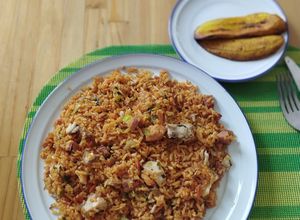 Una foto de Arroz a la María