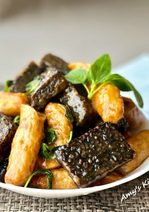 麻油黑輪米血 / 家常菜 的食譜成品照片