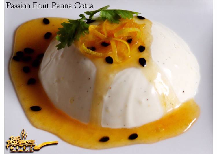 Recipe of Super Quick Passion fruit panna cotta