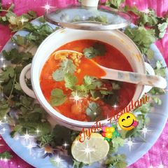 A picture of Moong sprouts sabzi.