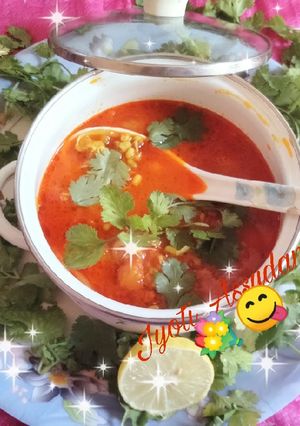 A picture of Moong sprouts sabzi.