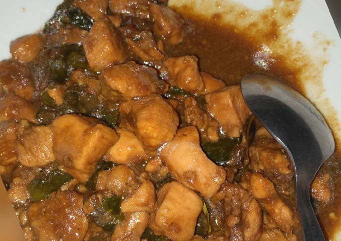 Ayam fillet saus tiram cabe hijau