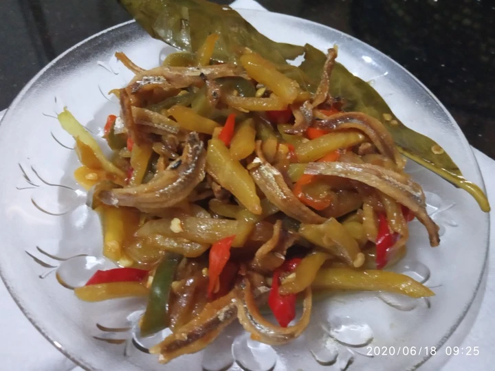 Langkah Mudah untuk Membuat Resep Tumis labu siam + teri jengki pedas mantab👍 yang Menggugah Selera Anti Ribet, Lezat
