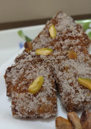 A picture of Coconut chasni bread.