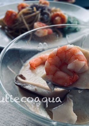 日式鮮蝦蒸蛋 的食譜成品照片