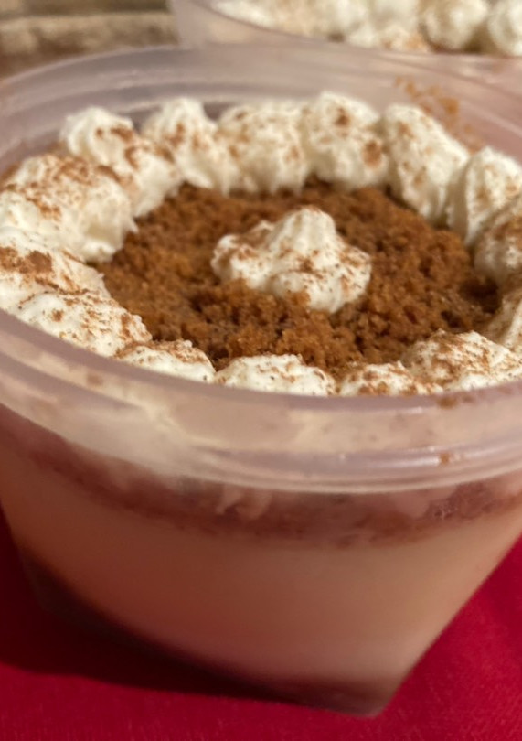 Una foto de Mini vasitos de tarta de Natilla