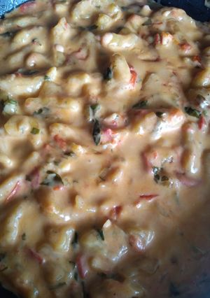 Una foto de Salsa con queso mascarpone ñoquis o pasta