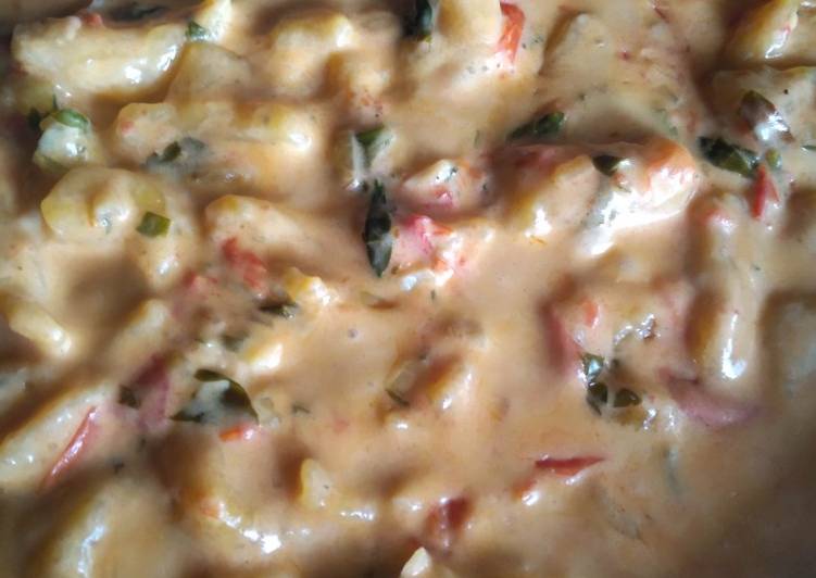 Salsa con queso mascarpone ñoquis o pasta