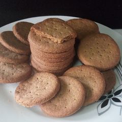 Homemade Digestive ginger biscuits A picture of Homemade Digestive ginger biscuits.