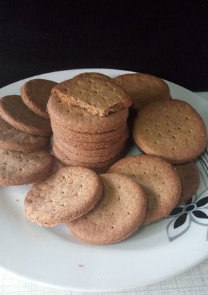A picture of Homemade Digestive ginger biscuits.
