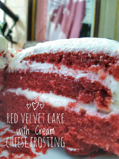 Foto resep Red velvet cake with cream cheese frosting