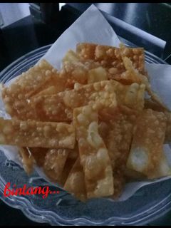 Foto resep Kripik pangsit gurih.