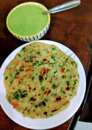 A picture of Multi grains masala paratha.