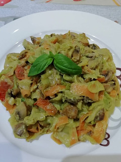 Una foto de Tallarines vegetales