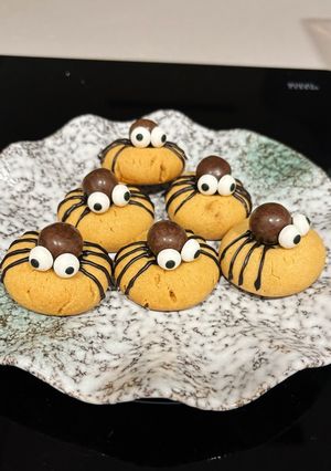 A picture of Spider Peanut Butter Cookies🕷️ (Halloween).