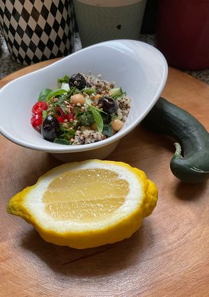 Une photo de Trio quinoa 🥄pois chiche🌾🫘 menthe festival de saveurs 🍃🌿