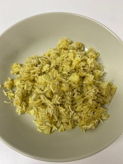 Una foto de Berenjenas con arroz al curry