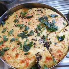 A picture of Tea Time Savoury DHOKLA#4 week challenge#iddulfitr contest.
