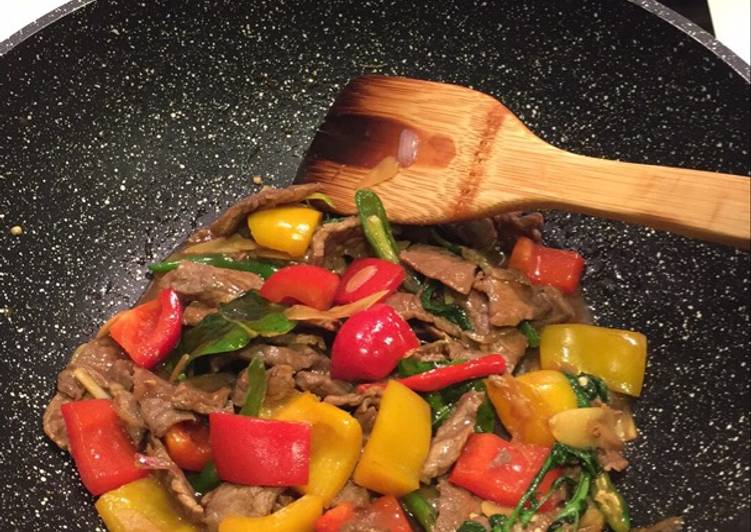 Tumis daging sapi Thailand