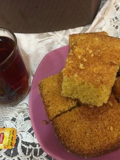 صورة لوصفة كيكه الهريسه بالبرتقال