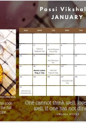 A picture of My calender.