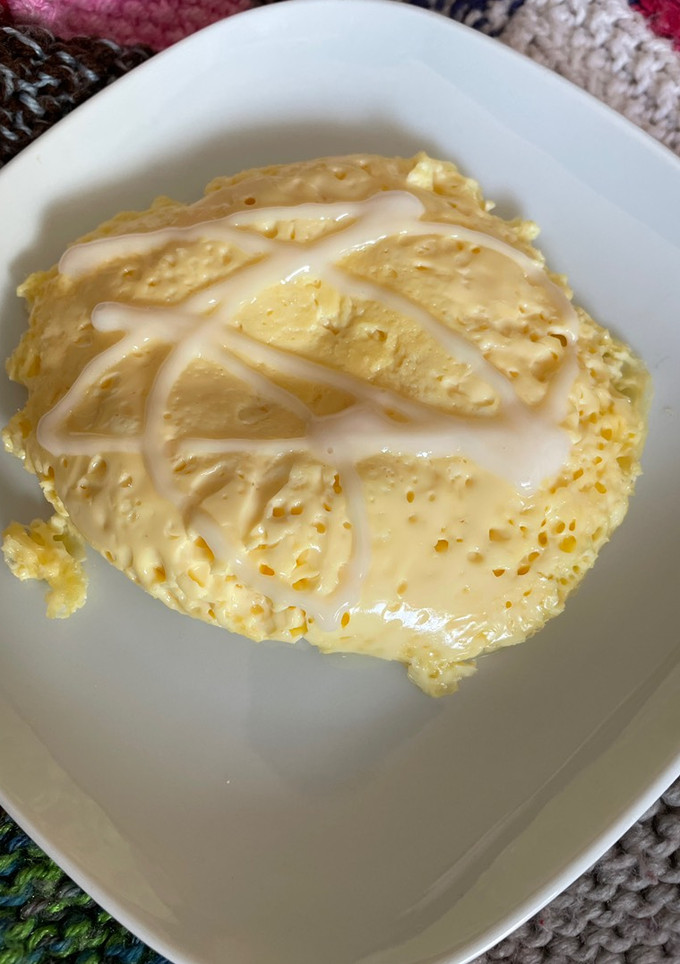 Una foto de Flan proteico