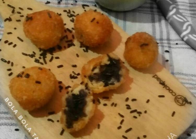 Cara Membuat Di Rumah#169. Bola bola tape isi meses 