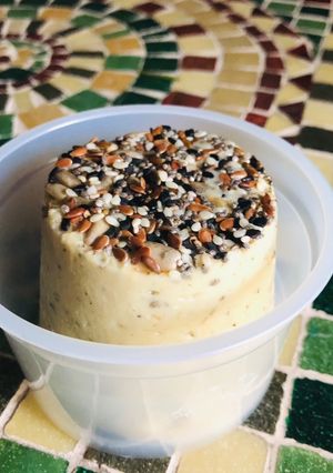 Una foto de Queso de garbanzos vegano