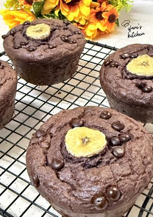 Foto resep 641. Banana Muffin Cokelat (Gluten Free)